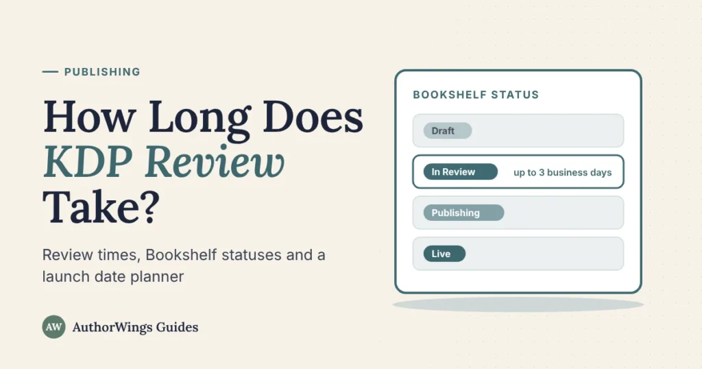 KDP Bookshelf statuses from Draft to Live