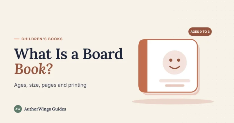 Illustration of a thick board book with rounded corners for ages 0 to 3