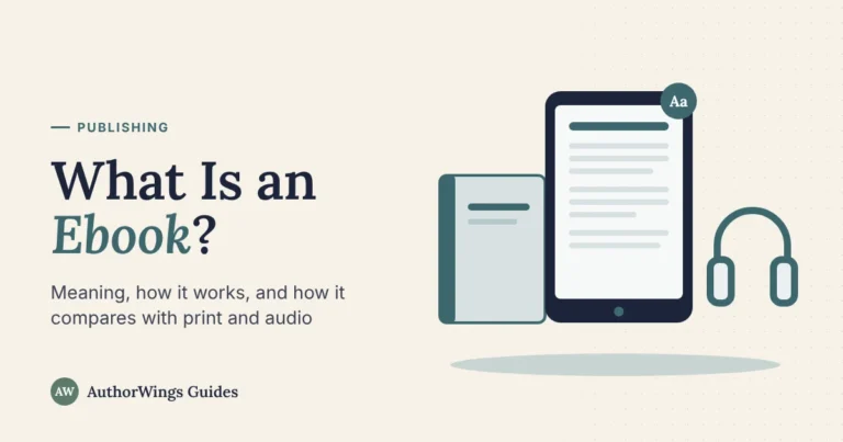 What is an ebook: one book as a print book, an ebook on a tablet, and an audiobook