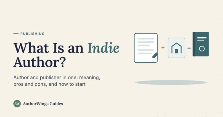 What is an indie author: an author and a publisher in one, with a manuscript, a pen and a finished book