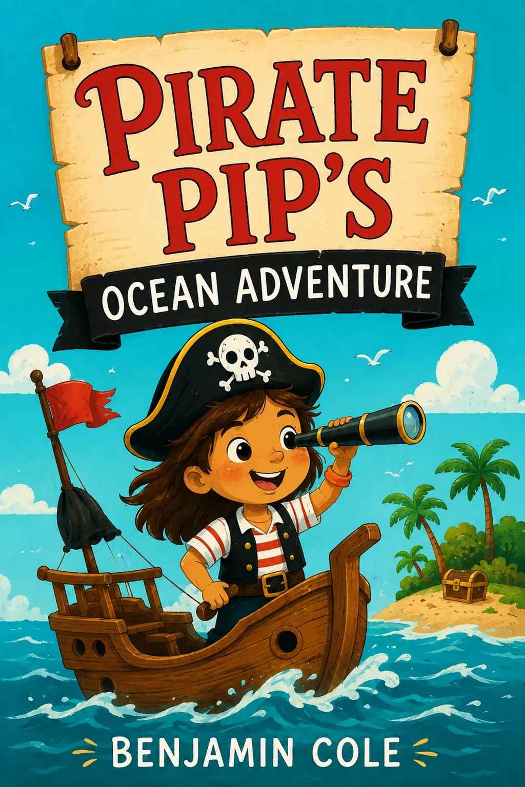 sample children’s book cover design: Pirate Pip’s Ocean Adventure
