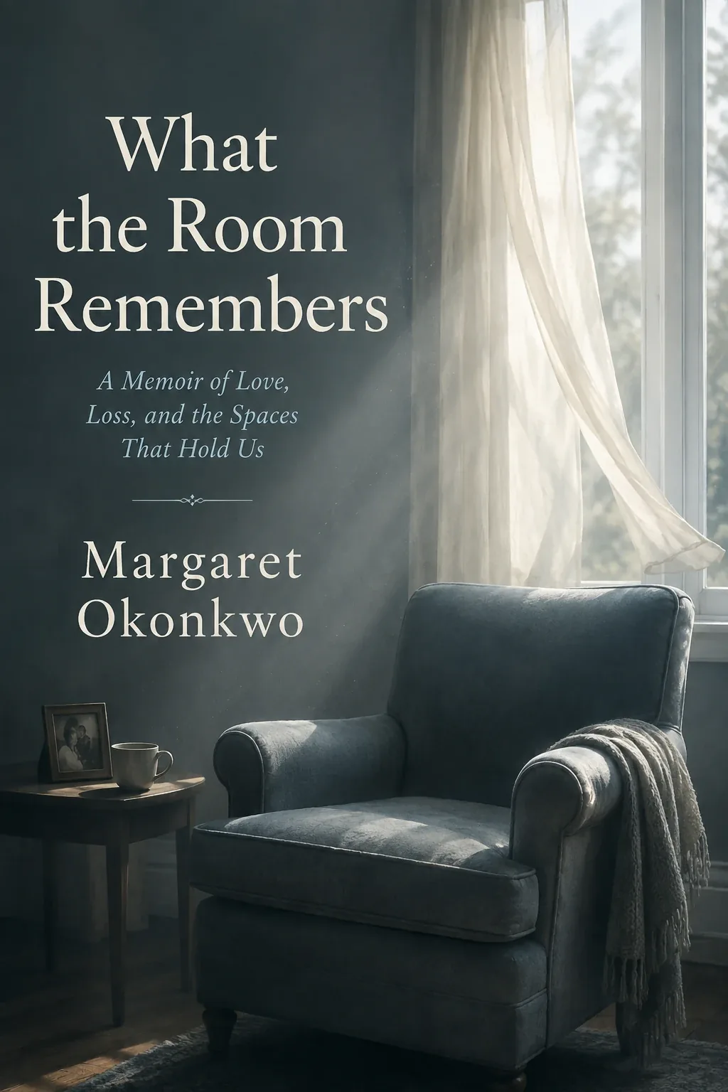 sample memoir book cover design: What the Room Remembers