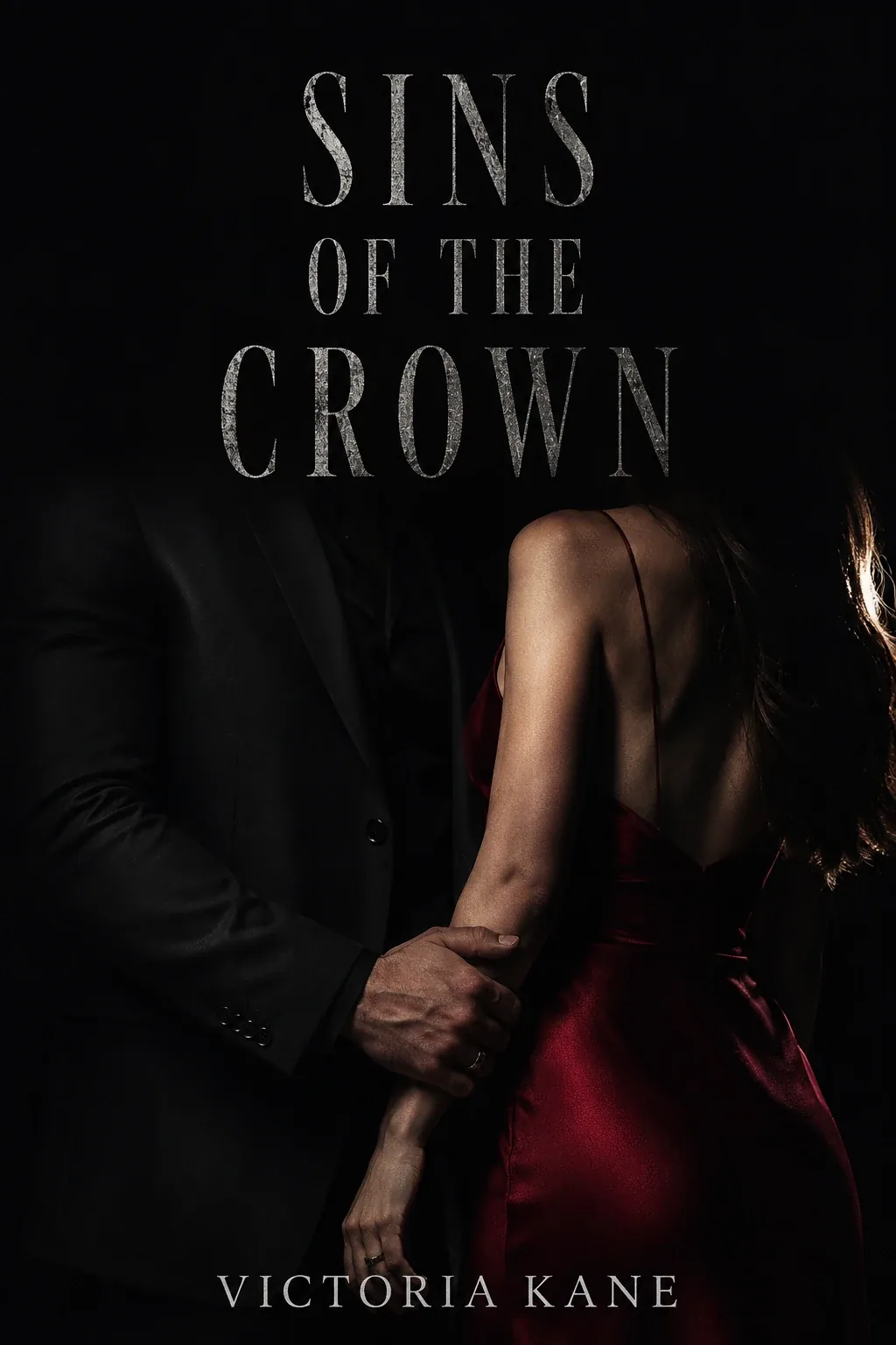 Sins of the Crown, a sample romance book cover design from our portfolio