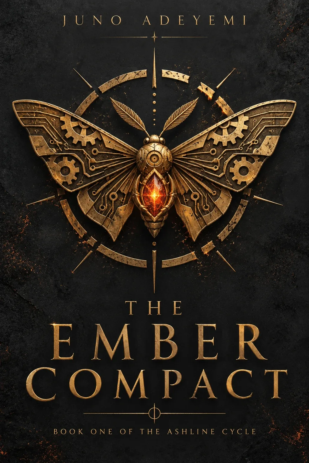 The Ember Compact, a sample young adult book cover design from our portfolio